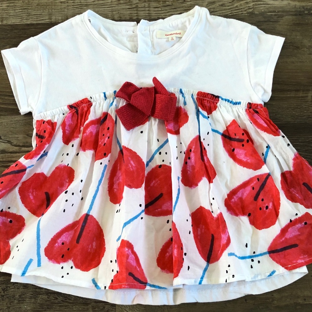 Catimini girls heart top 6